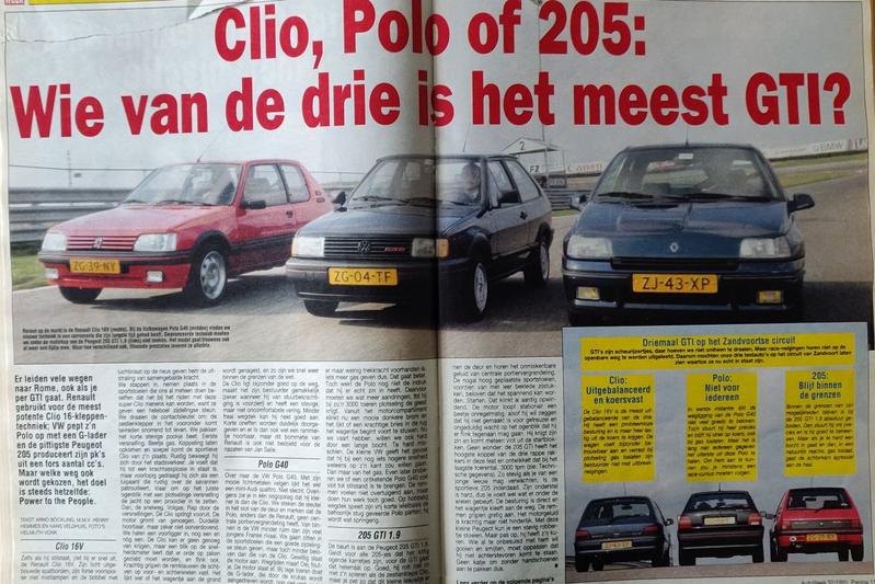 Renault Clio 16v vs. VW Polo G40 vs. Peugeot 205 GTI - Uit de Oude Doos