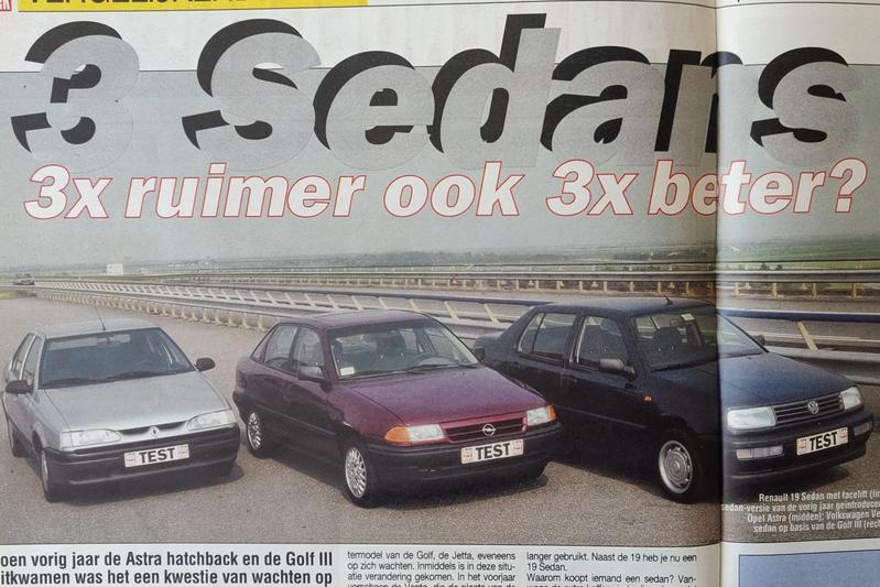 Opel Astra Sedan vs. Volkswagen Vento vs. Renault 19 Sedan - Uit de Oude Doos